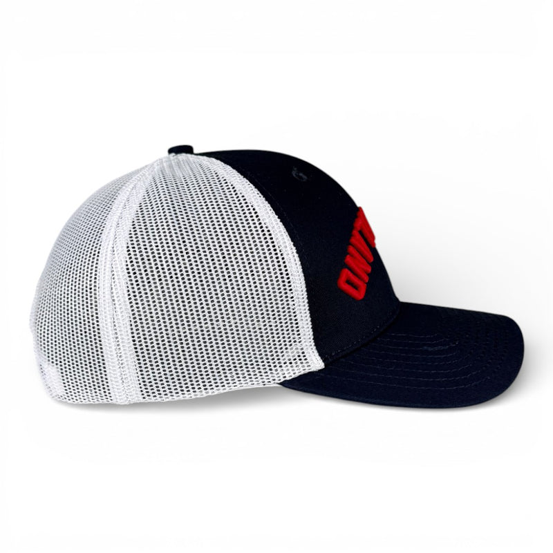 NEW ENGLAND - Upside Down Navy And White Trucker Hat
