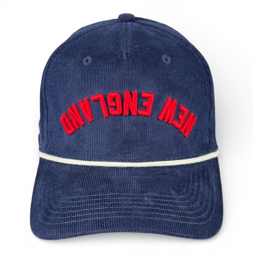 NEW ENGLAND - Upside Down Navy Roped Micro-Corduroy Hat