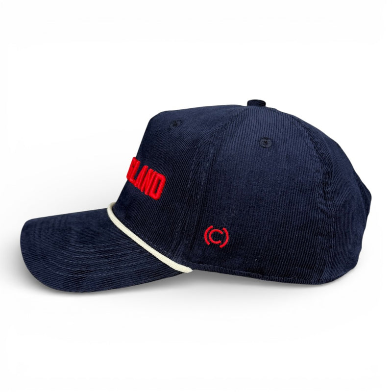 NEW ENGLAND - Right Side Up Navy Roped Micro-Corduroy Hat