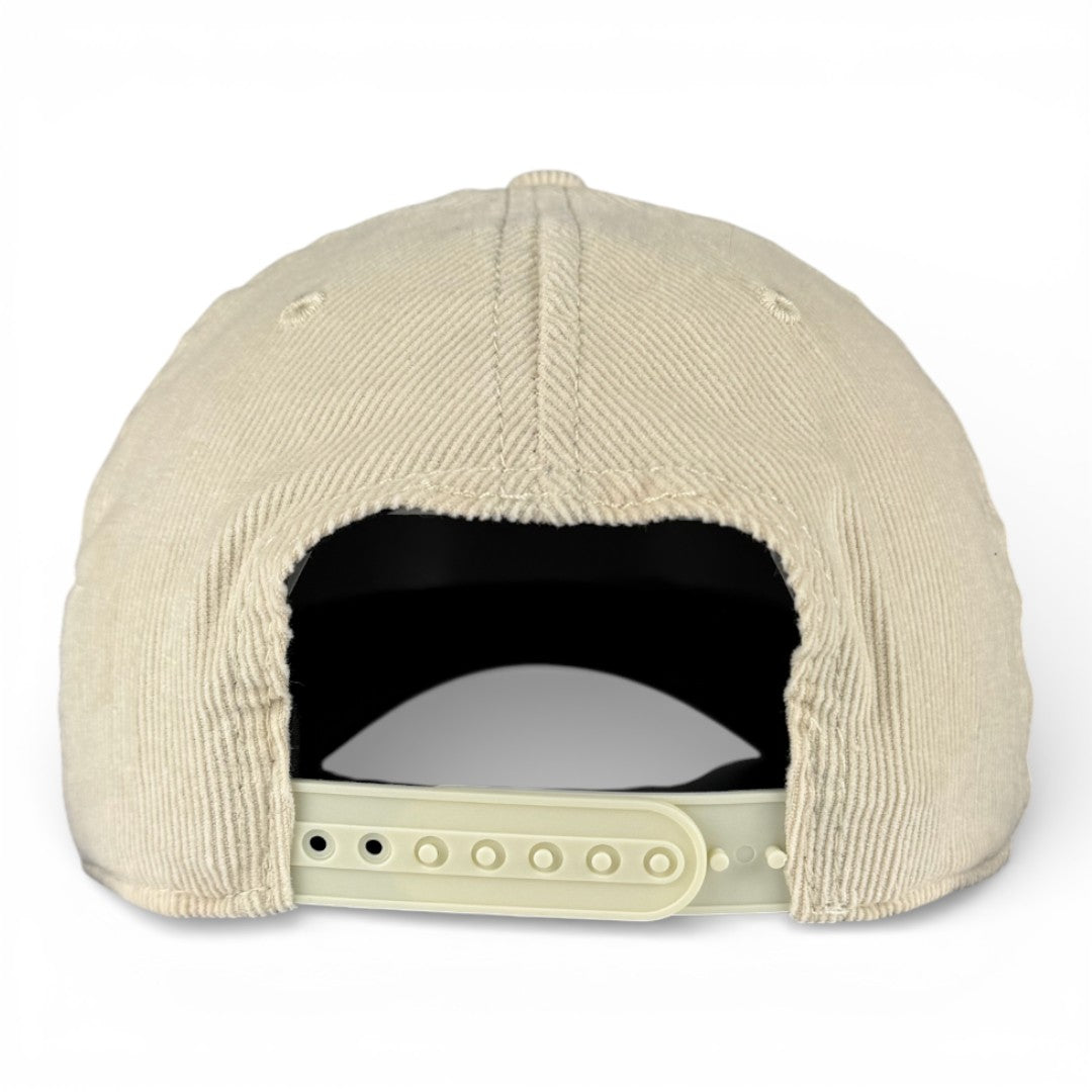 BUFFALO - Upside Down Off-White Roped Micro-Corduroy Hat