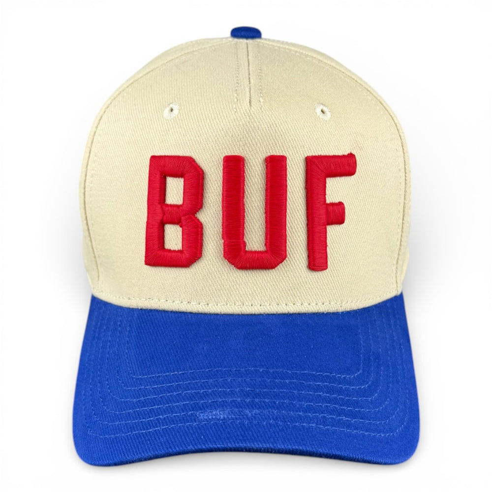 BUFFALO - Right Side Up Blue and Cream Vintage Two Tone Hat