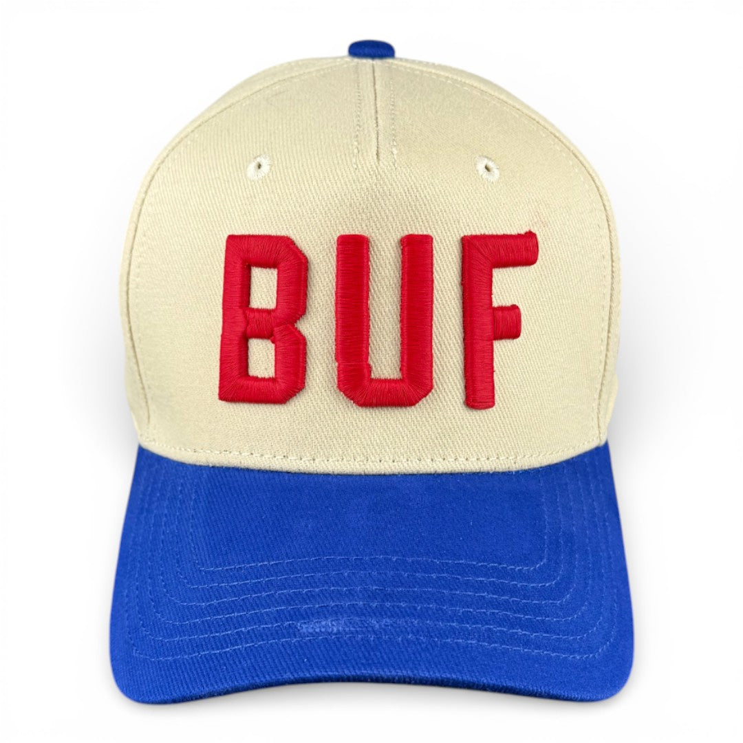 BUFFALO - Right Side Up Blue and Cream Vintage Two Tone Hat