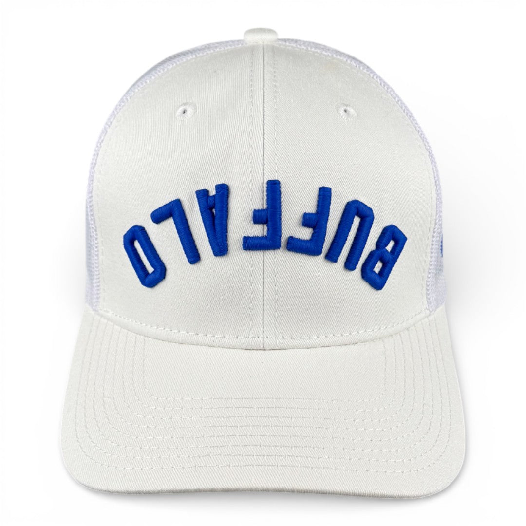 BUFFALO - Upside Down White Trucker Hat