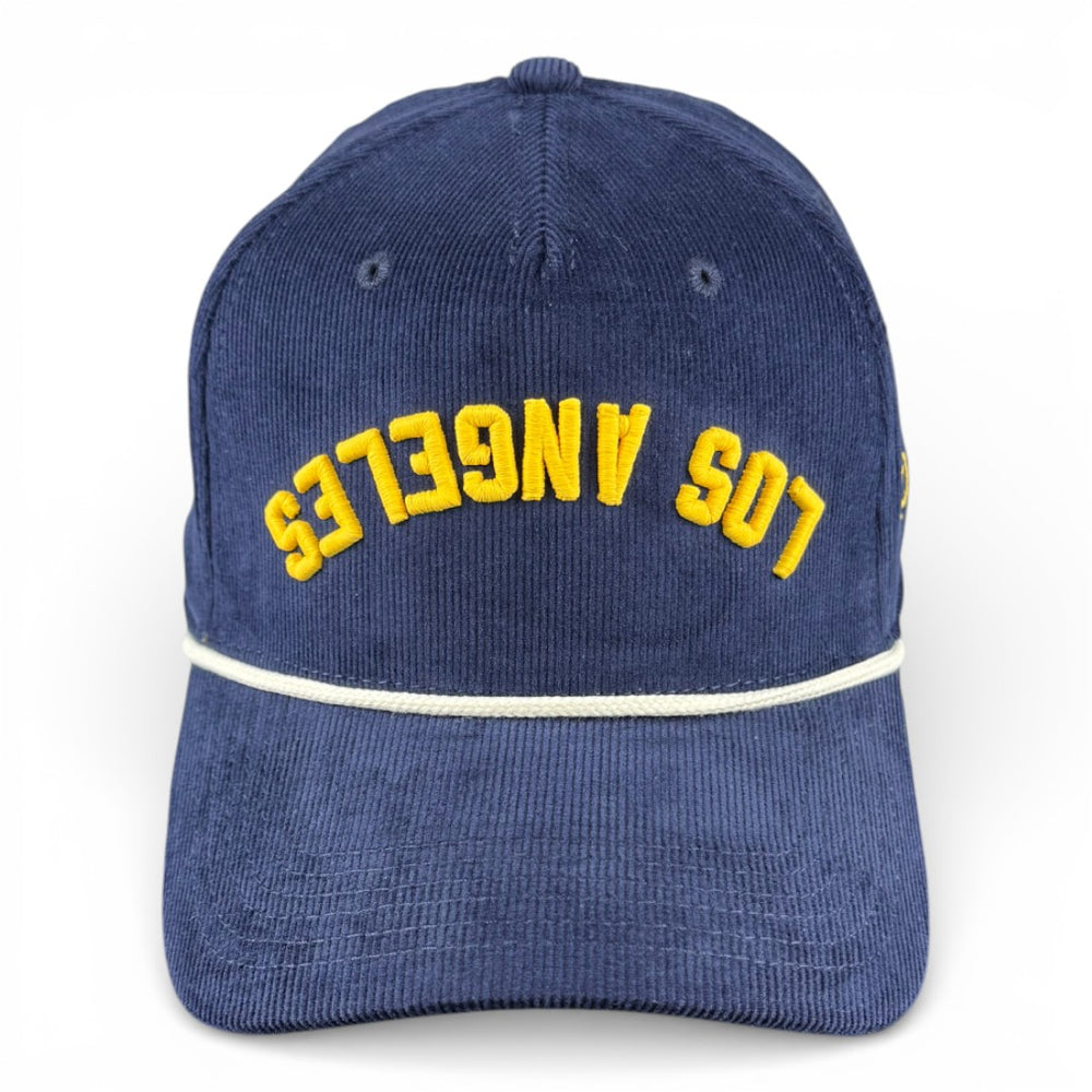 LOS ANGELES - Upside Down Navy Roped Micro-Corduroy Hat