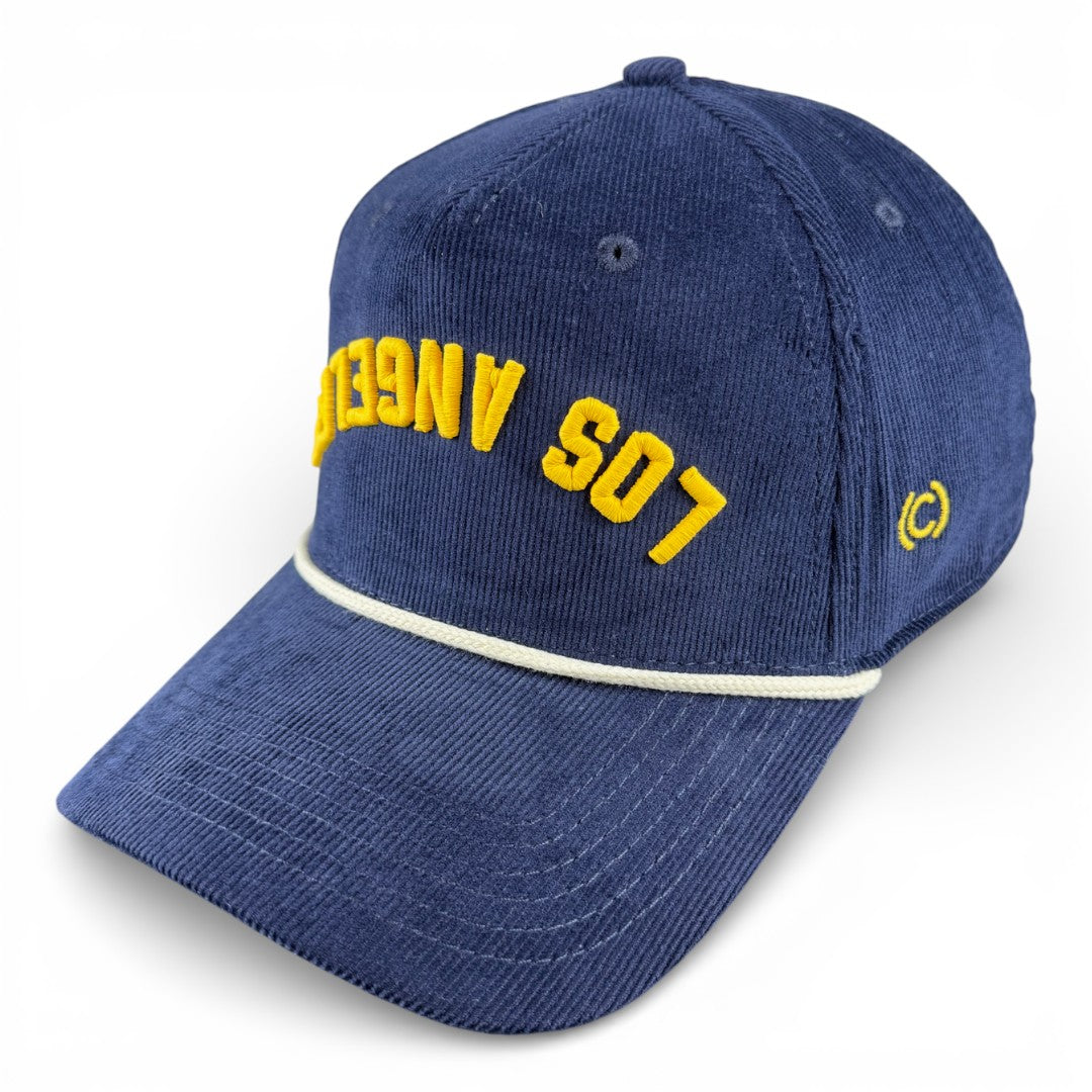LOS ANGELES - Upside Down Navy Roped Micro-Corduroy Hat