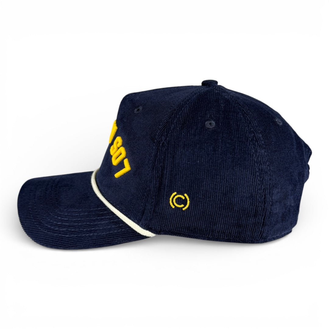 LOS ANGELES - Upside Down Navy Roped Micro-Corduroy Hat
