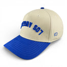 LOS ANGELES - Upside Down Blue and Cream Vintage Two Tone Hat