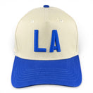 LOS ANGELES - Right Side Up Blue and Cream Vintage Two Tone Hat