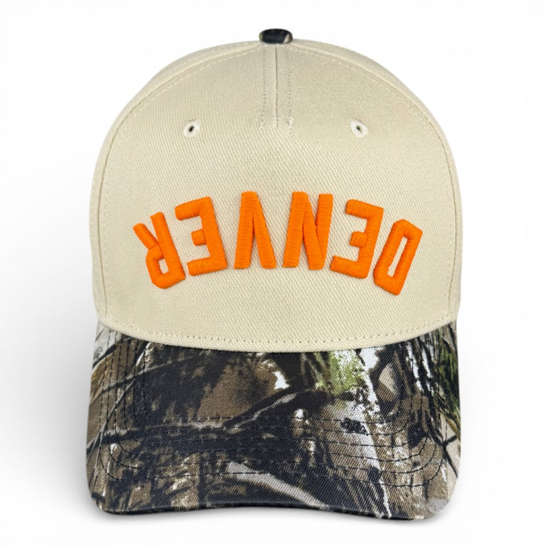 DENVER - Upside Down Camo & Cream Vintage Two Tone Hat