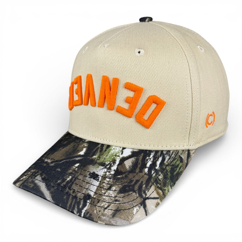 DENVER - Upside Down Camo & Cream Vintage Two Tone Hat