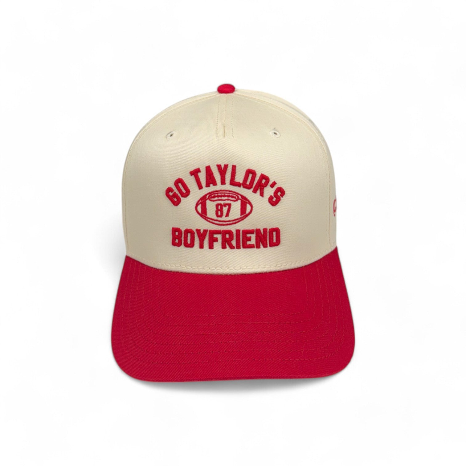 Go Taylor's Boyfriend Red & Cream Snap-Back