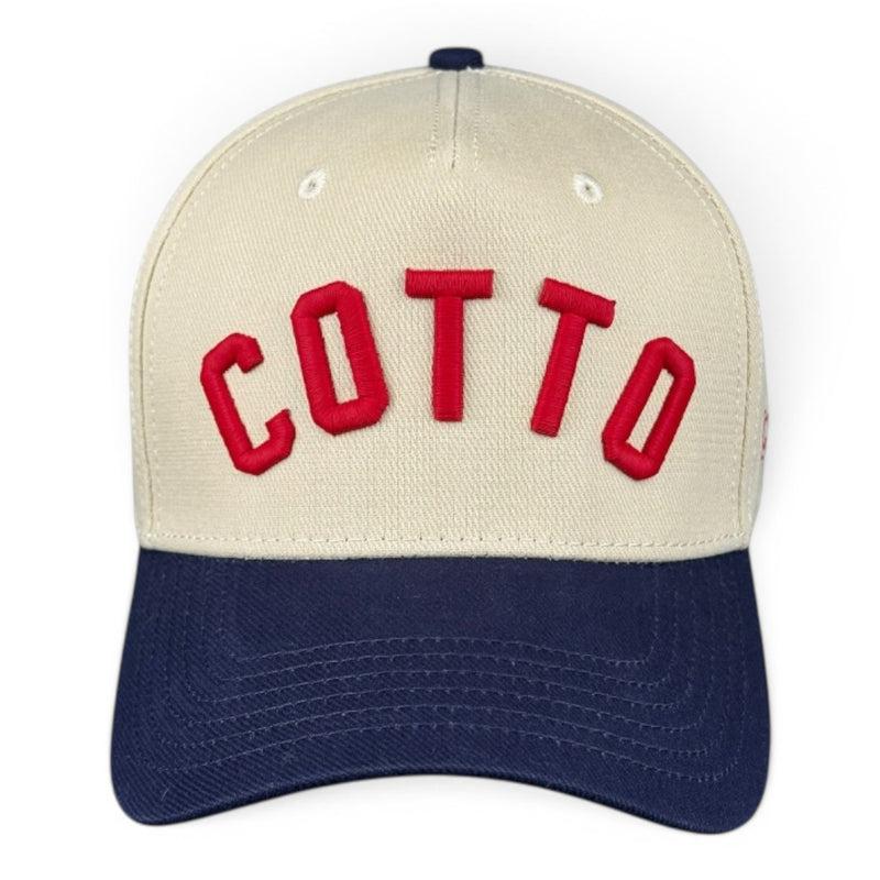 COTTO - Navy and Cream Vintage Two-Tone Hat