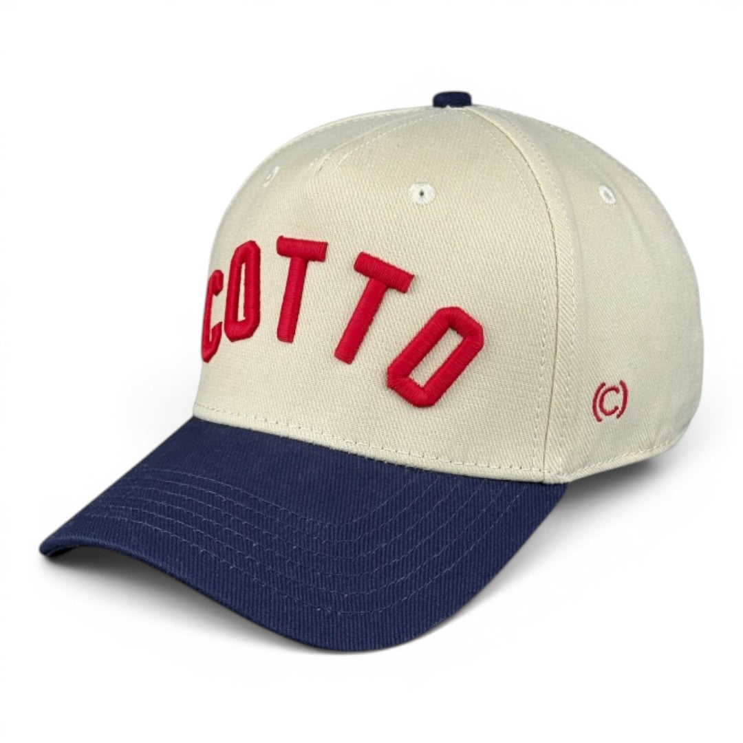 COTTO - Navy and Cream Vintage Two-Tone Hat