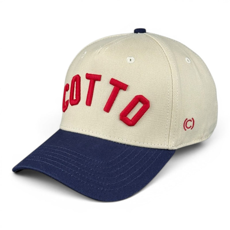 COTTO - Navy and Cream Vintage Two-Tone Hat