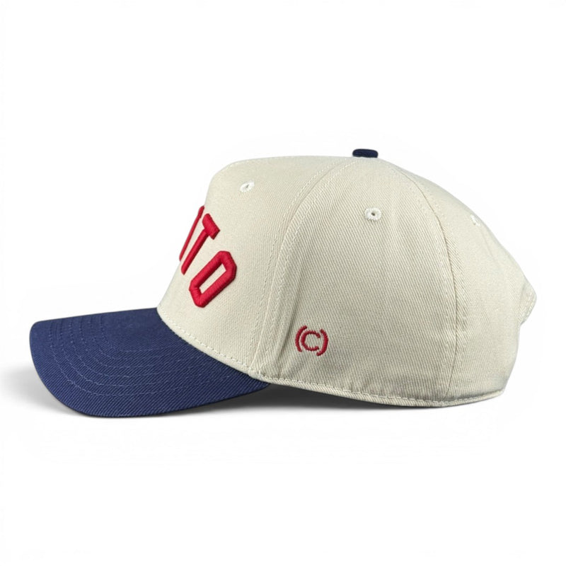 COTTO - Navy and Cream Vintage Two-Tone Hat