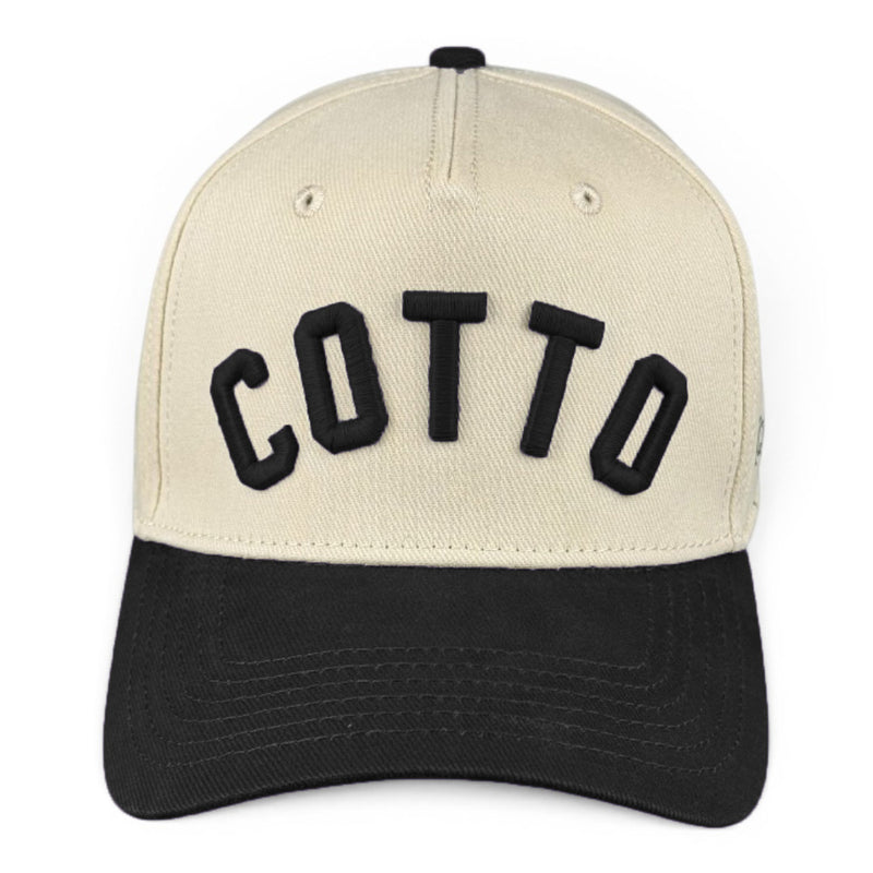 COTTO - Black and Cream Vintage Two-Tone Hat