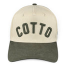 COTTO - Olive and Cream Vintage Two-Tone Hat