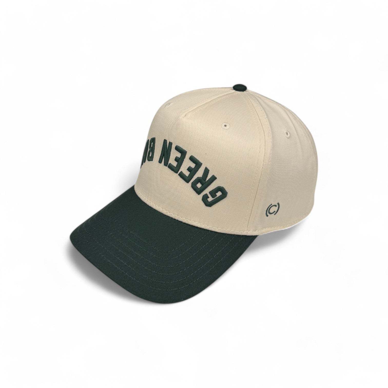 GREEN BAY - Upside Down Hunter Green & Cream Two-Tone