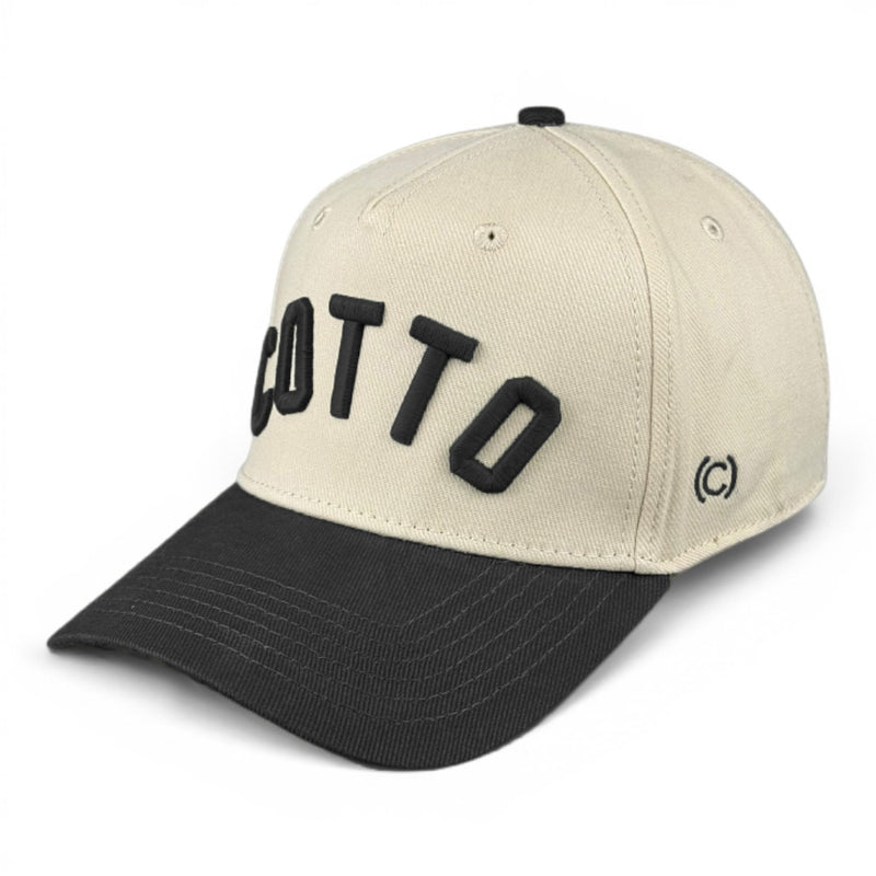 COTTO - Black and Cream Vintage Two-Tone Hat
