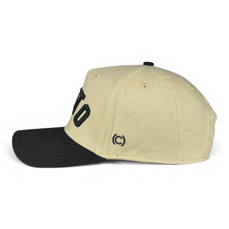 COTTO - Black and Cream Vintage Two-Tone Hat