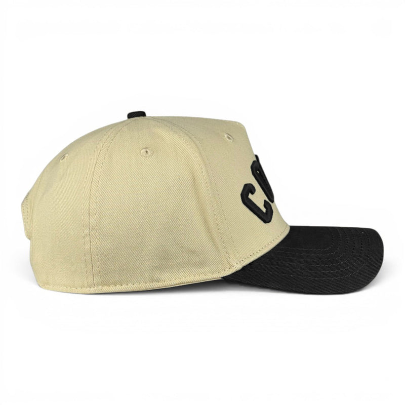 COTTO - Black and Cream Vintage Two-Tone Hat