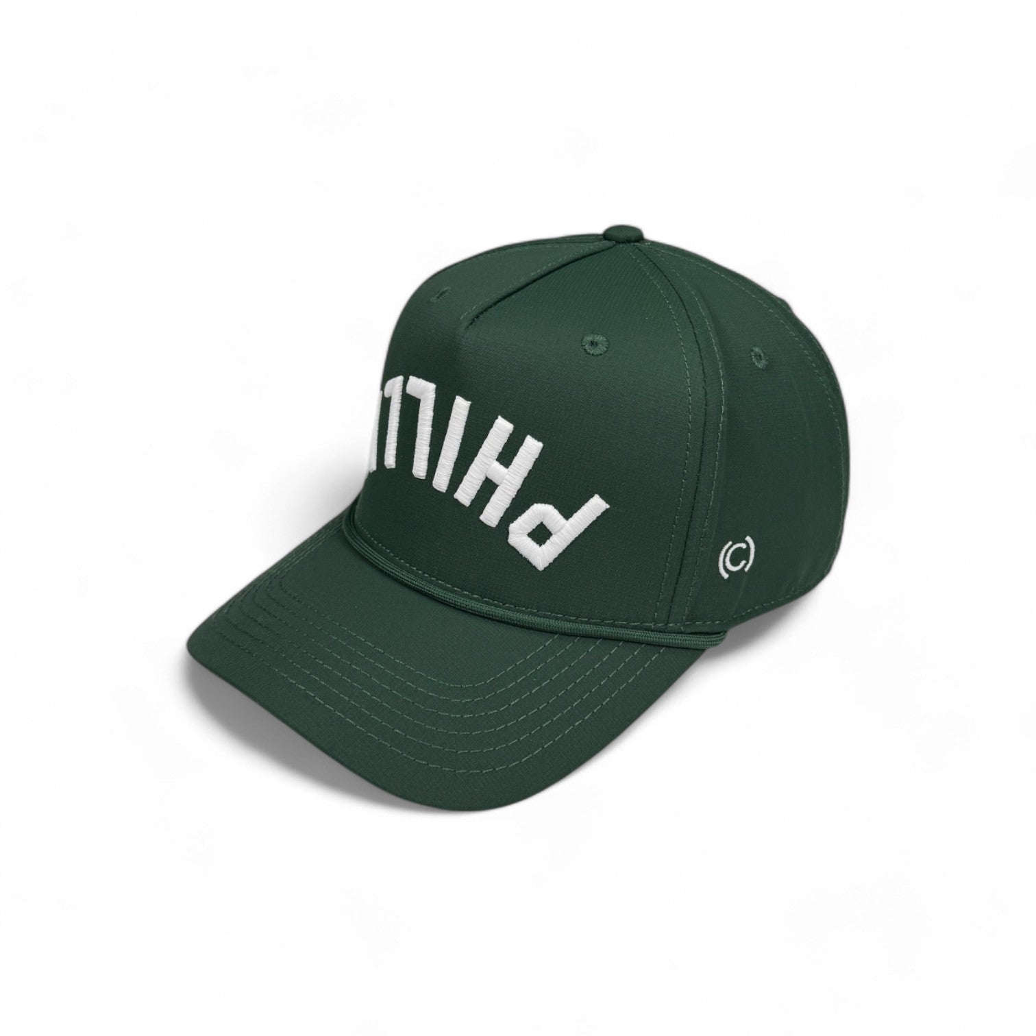 PHILLY -  Upside Down Hunter Green Rope Hat