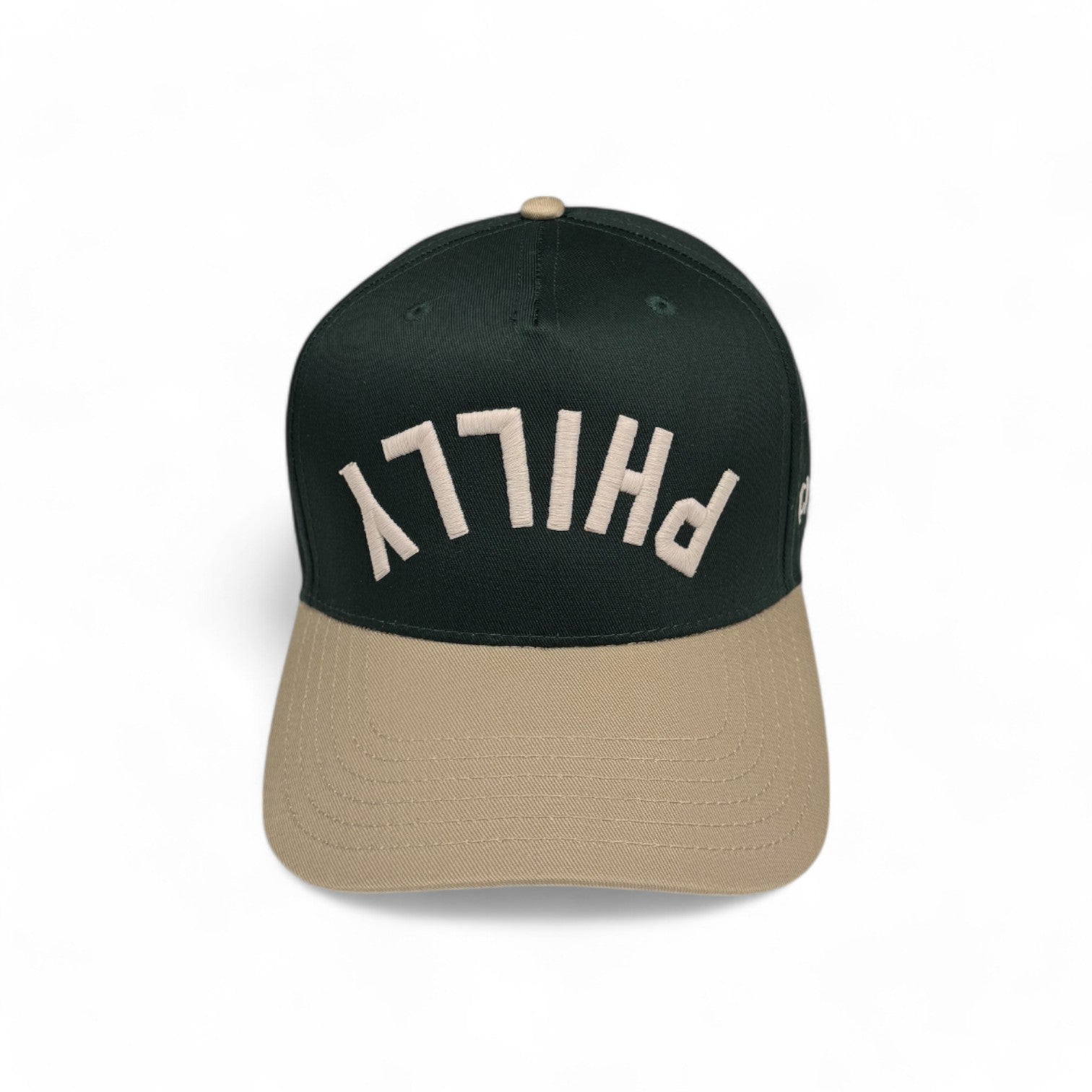 PHILLY -  Upside Down Khaki & Hunter Green Two-Tone