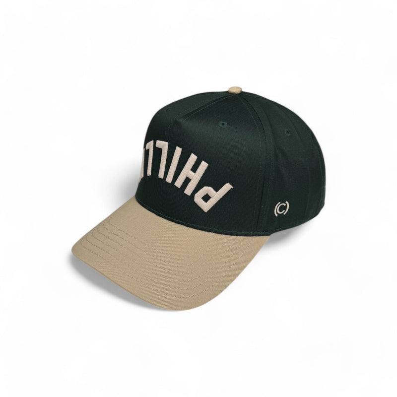 PHILLY -  Upside Down Khaki & Hunter Green Two-Tone