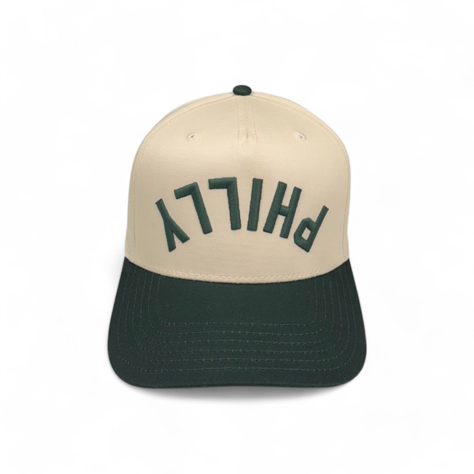 PHILLY -  Upside Down Hunter Green & Cream Two-Tone