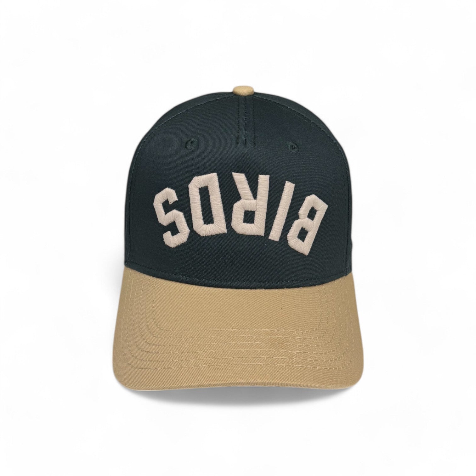 BIRDS -  Upside Down Khaki & Hunter Green Two-Tone