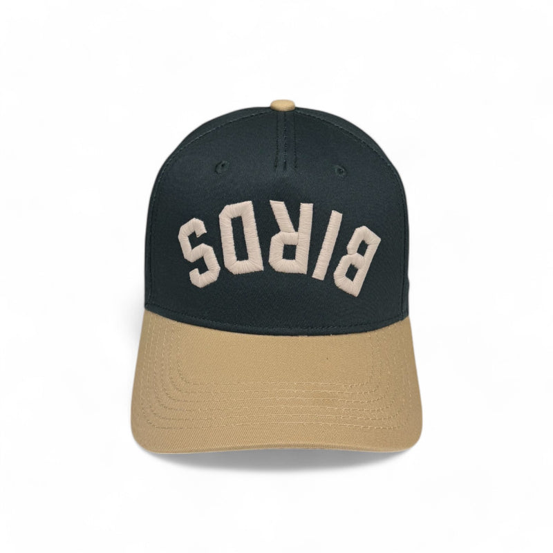 BIRDS -  Upside Down Khaki & Hunter Green Two-Tone
