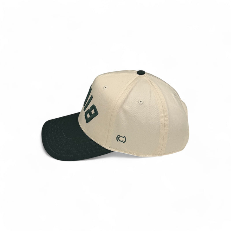 BIRDS -  Upside Down Hunter Green & Cream Two-Tone