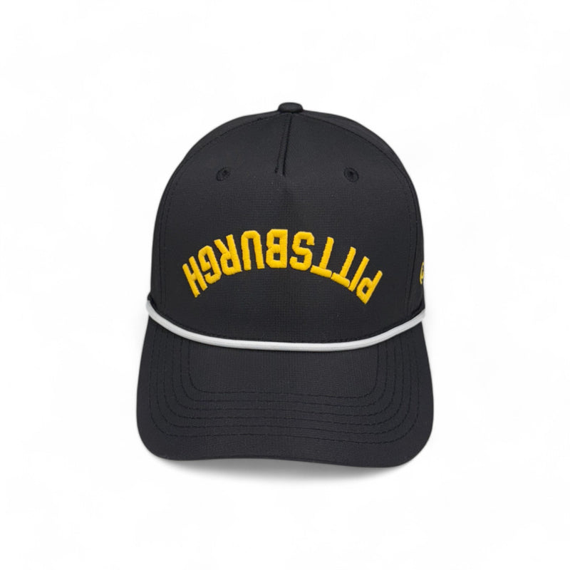 PITTSBURGH -  Upside Down Black Rope Hat