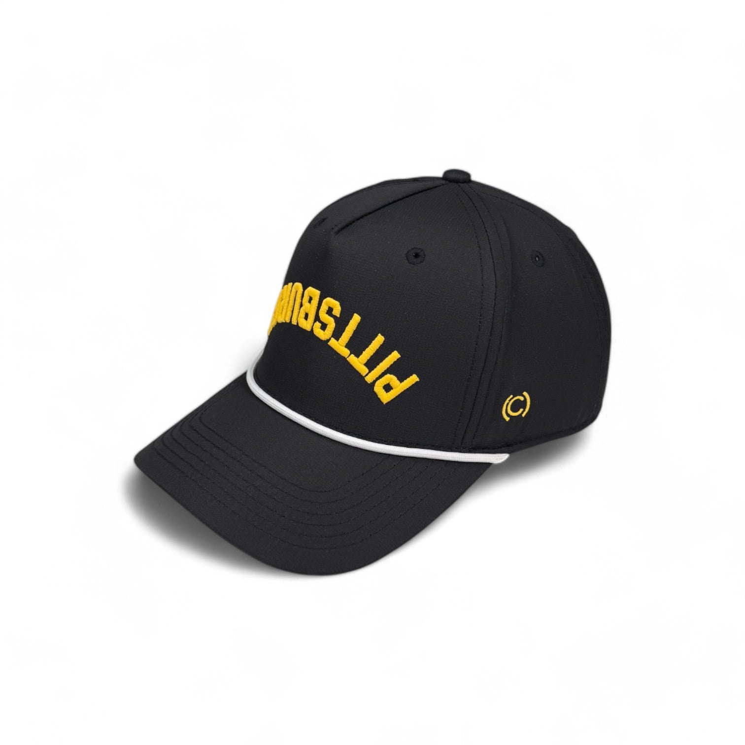 PITTSBURGH -  Upside Down Black Rope Hat