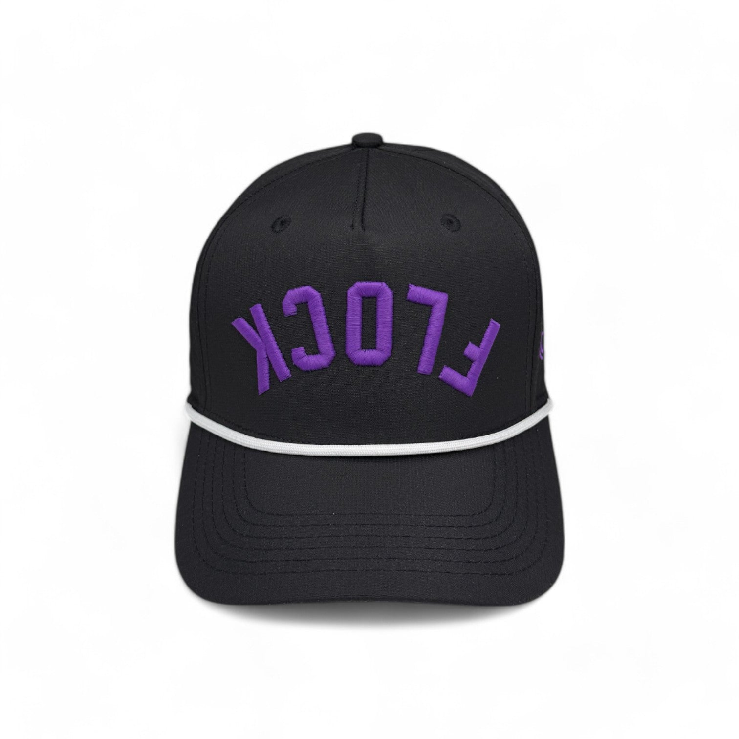FLOCK -  Upside Down Black Rope Hat