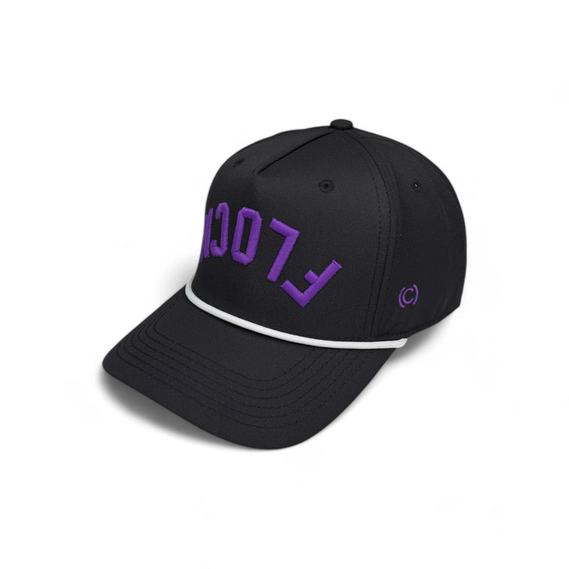 FLOCK -  Upside Down Black Rope Hat