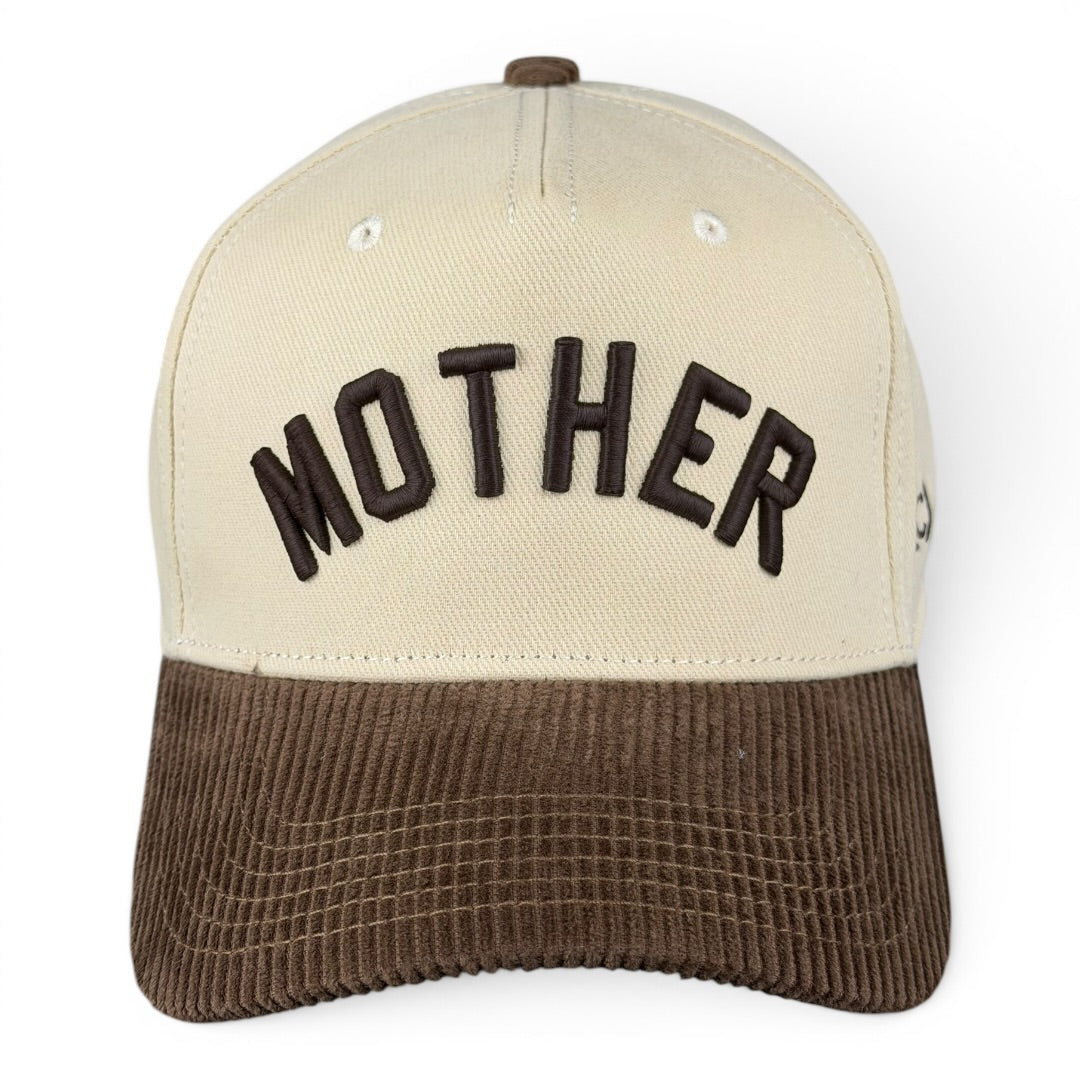 MOTHER - Right Side Up Brown & Cream Corduroy Bill Hat