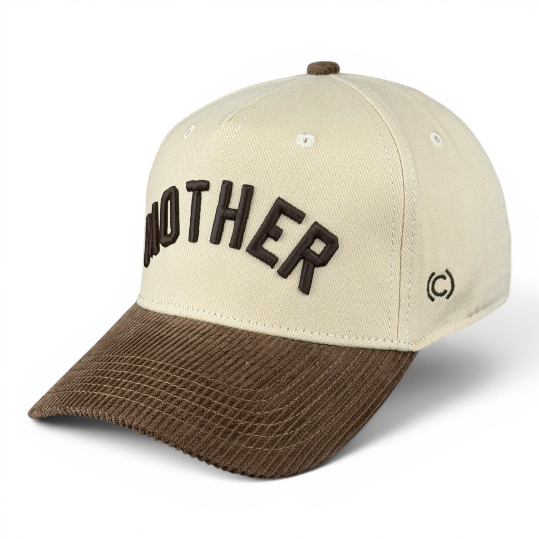 MOTHER - Right Side Up Brown & Cream Corduroy Bill Hat