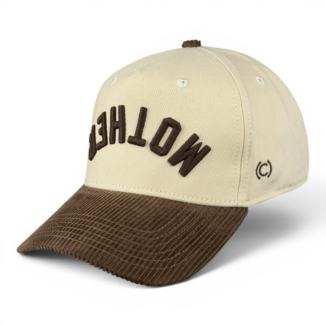 MOTHER - Upside Down Brown & Cream Corduroy Bill Hat