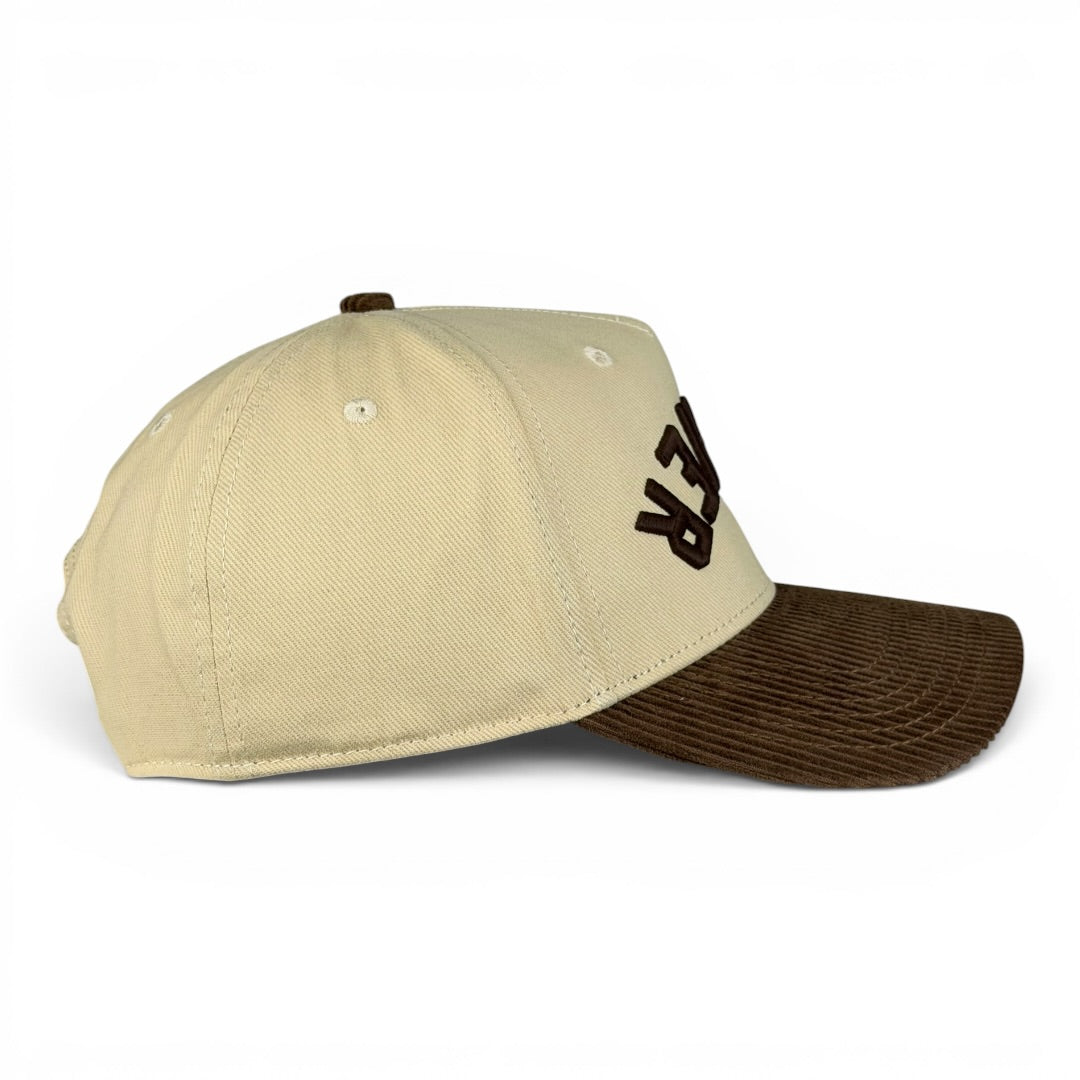 MOTHER - Upside Down Brown & Cream Corduroy Bill Hat