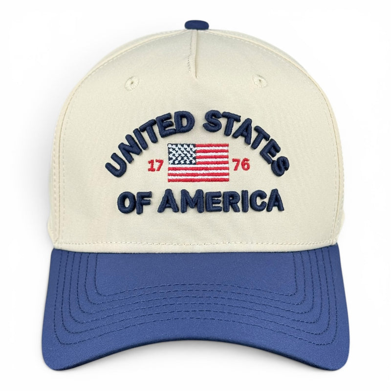 United States of America Hat - Navy & Cream Performance Two-Tone