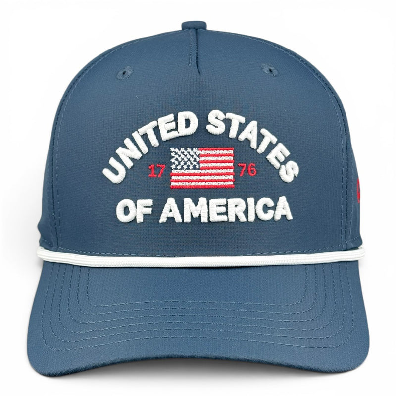 United States of America Hat - Dark Blue (White Rope) Perfomance Rope