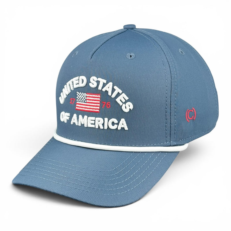 United States of America Hat - Dark Blue (White Rope) Perfomance Rope