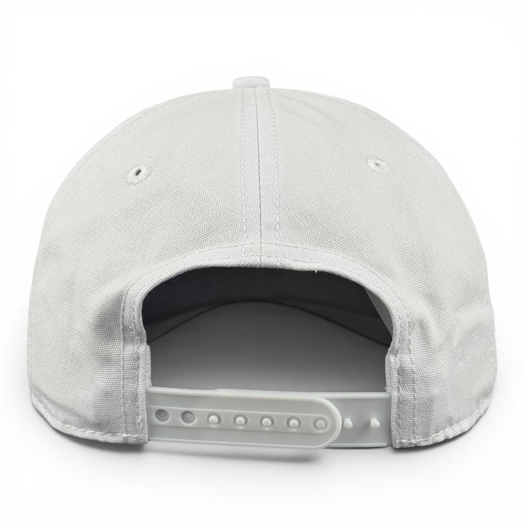 United States of America Hat - White (Black Rope) Relaxed Rope Hat