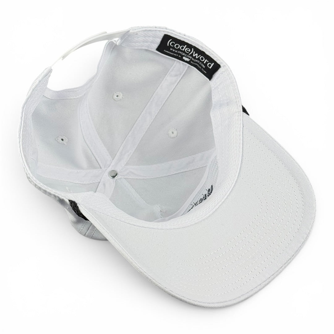 United States of America Hat - White (Black Rope) Relaxed Rope Hat
