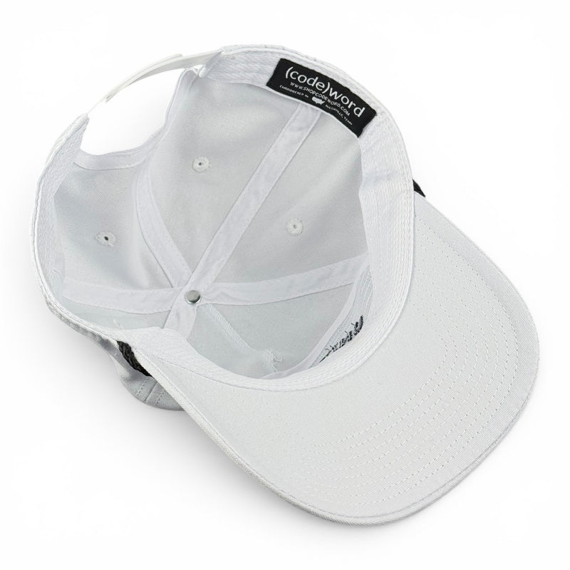 United States of America Hat - White (Black Rope) Relaxed Rope Hat