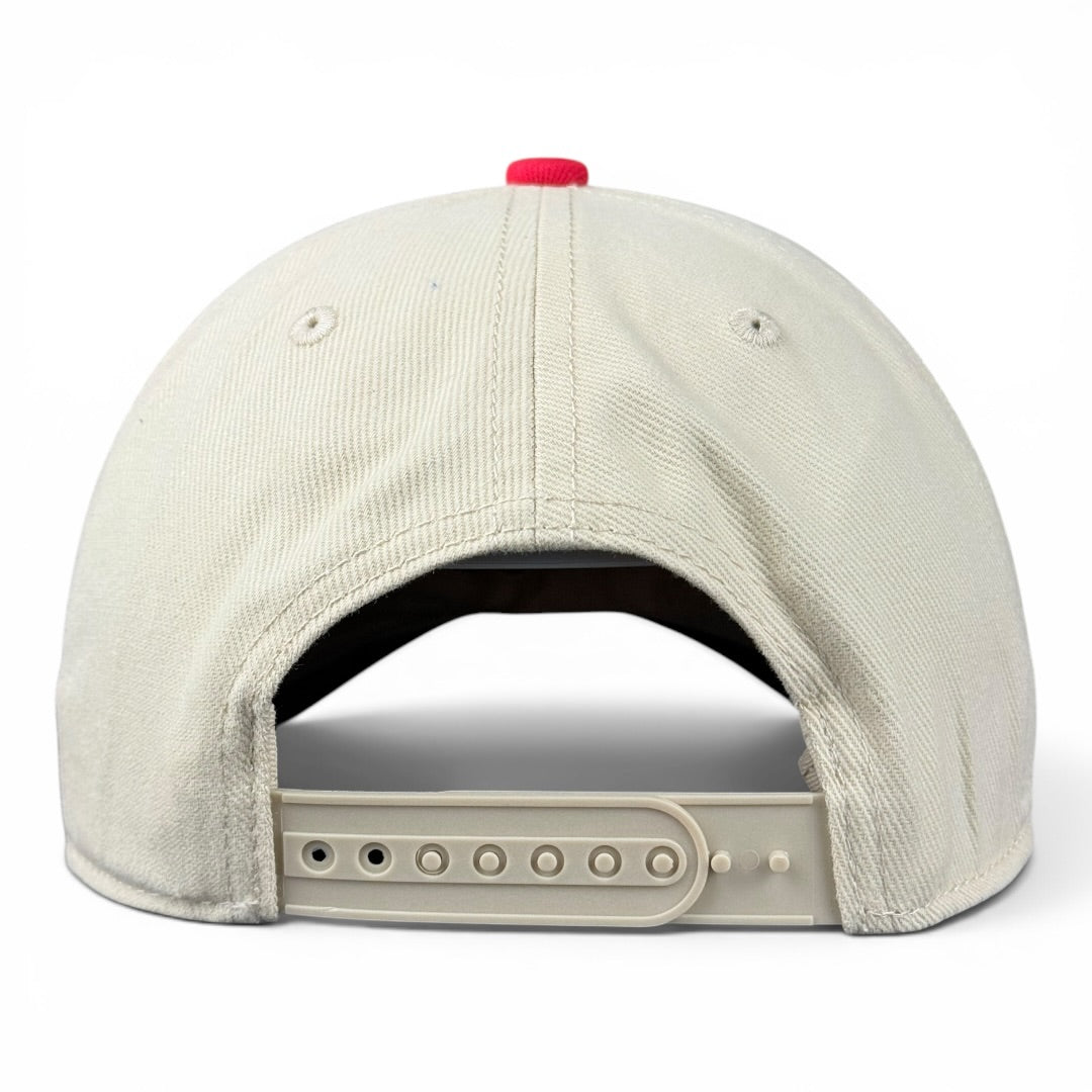 USA Hat - Red & Cream Vintage Two-Tone
