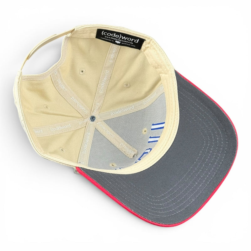 USA Hat - Red & Cream Vintage Two-Tone