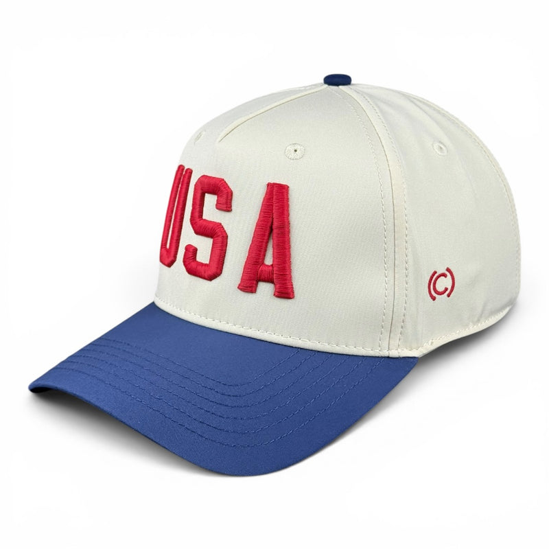USA Hat - Navy & Cream Performance Two-Tone