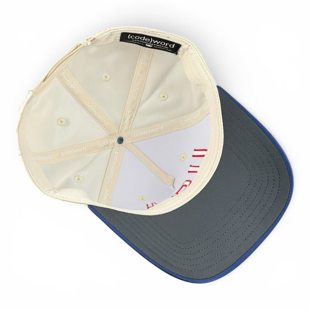 USA Hat - Navy & Cream Performance Two-Tone